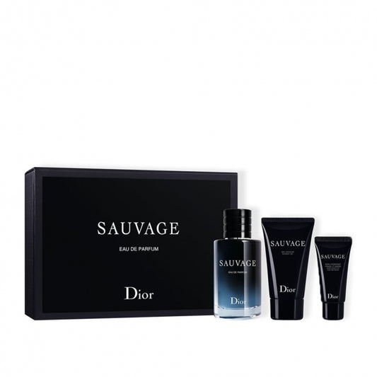 Dior Sauvage 迪奧曠野之心男性淡香精套裝 (淡香精60ml、沐浴露50ml和保濕霜20ml - 旅行裝)